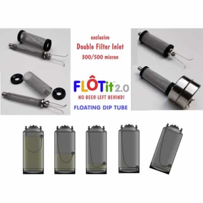 FLOTit 2.0 Stainless Steel Floating Dip Tube - No Beer Left Behind (Alternate View 3)