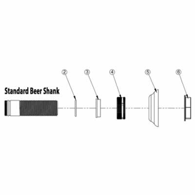 Beer Shank Parts for Draft System Repairs (Alternate View 1)