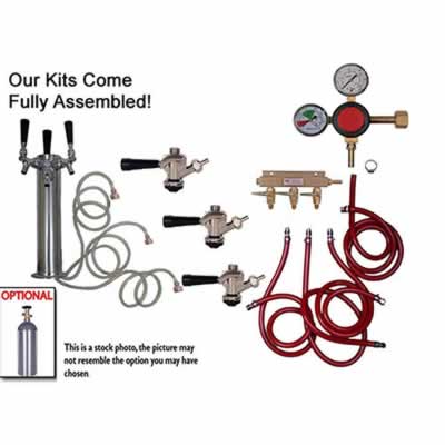 3 Faucet Commercial Beer Tower Kit (Alternate View 2)