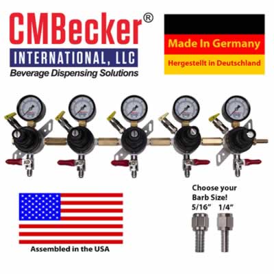 CMB Beer CO2 Regulator, 5 Body Secondary - CMBecker International (Alternate View 2)