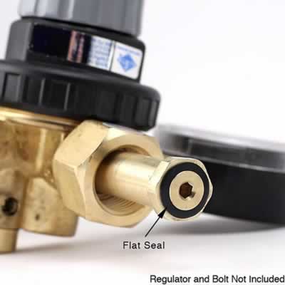 Replacement Flat Seal for Taprite CO2 Regulator Tank Fitting (Alternate View 2)