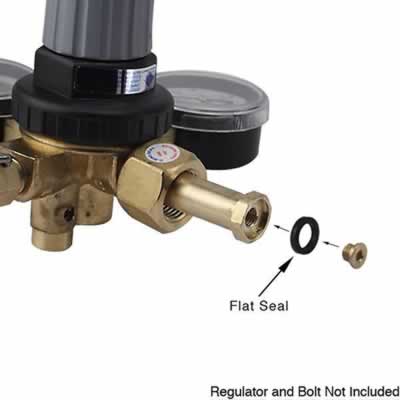 Replacement Flat Seal for Taprite CO2 Regulator Tank Fitting (Alternate View 3)