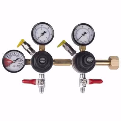 CMB Dual Body CO2 Beer Gas Regulator - Professional Grade / CMB CO2 Beer Gas Regulator, Dual Body