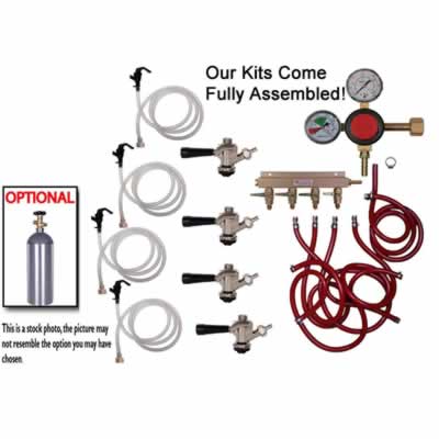 4-Faucet Basic Commercial Beer Dispensing Kit (Alternate View 2)