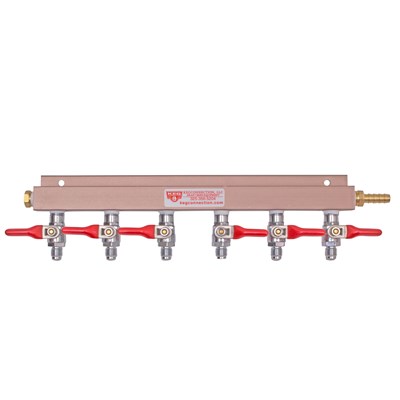 Air Distributor - 6-Way with Check Valves & Shutoffs / Air Distributor - 6-Way with Check Valves & Shutof