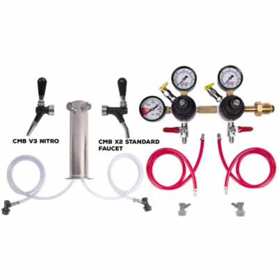2 Faucet Tower Kit for Nitro and Standard Cold Brew Coffee - Custom Faucet Options (Alternate View 2)