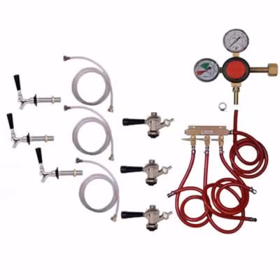 3 Faucet Fridge Commercial Kegerator Conversion Kit / 3 Faucet Fridge Commercial Kit
