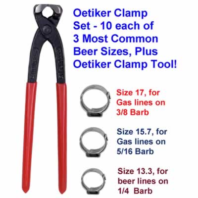 Oetiker Clamp Tool with three most used Oetiker clamps for beer applications (Alternate View 2)
