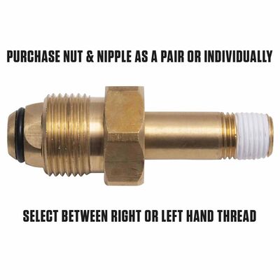 CGA580 Nitrogen Regulator Nipple and Nut (Alternate View 2)