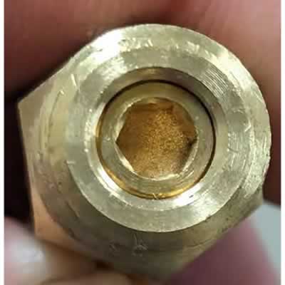 1/4" MFL x 1/4" Left Hand MPT Nipple with Removable Filter (Alternate View 2)