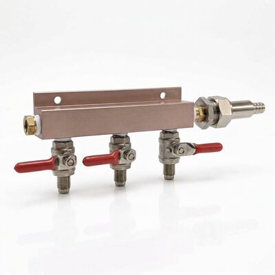 GovReg® Controlled Air Distributor/Manifold- 3 way with 1/4" MFL Check Valves (Alternate View 2)