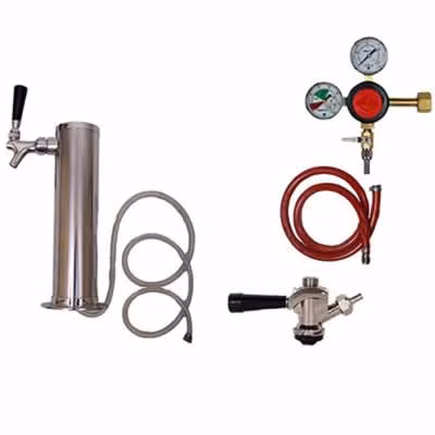 Single Faucet Tower Commercial Keg Kit / 1 Faucet Tower Commercial Kit