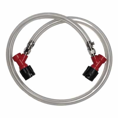 Pin Lock Keg Liquid Jumper (3 Feet) for Transferring Beer Between Kegs / Keg Liquid Jumper, for Transferring beer from one