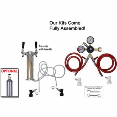 2 Faucet Tower Homebrew Kegerator Kit (Alternate View 2)