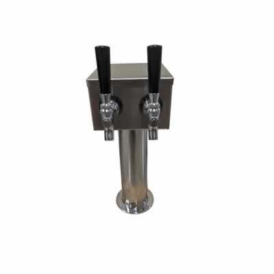 Two Faucet T tower with 2 Standard Stainless Steel Faucets / Two Faucet T tower with 2 Standard Stainless Steel