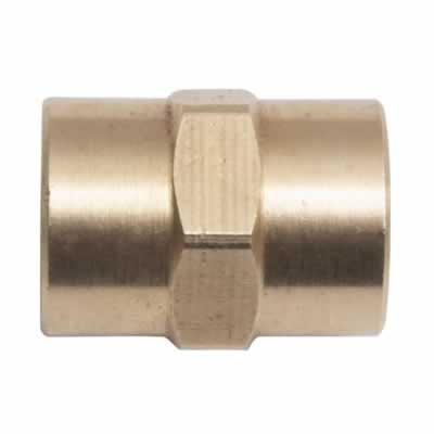 1/4" FPT x 1/4" FPT Brass Coupler / 1/4" MPT X 1/4" MPT Coupler