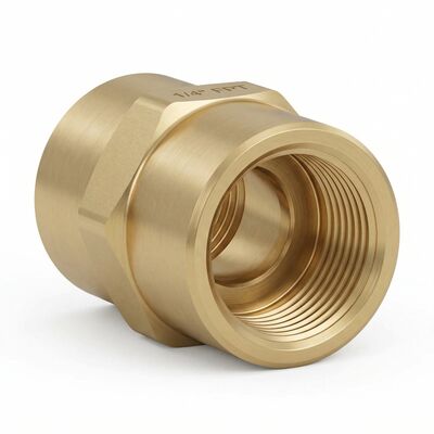 1/4" FPT x 1/4" FPT Brass Coupler (Alternate View 3)