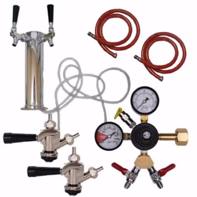 2-Tap Kegerator Tower Conversion Kit / Kegerator Tower Conversion Kit - 2 Taps