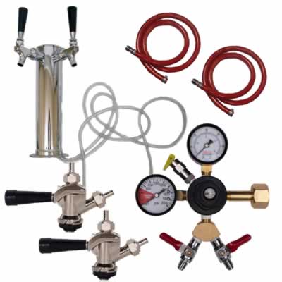 Kegerator Tower Conversion Kit - 2 Taps
