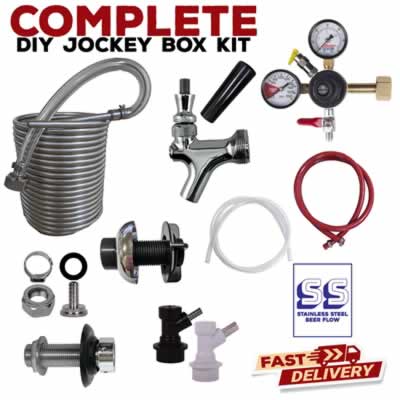 DIY One Faucet Homebrew Ball Lock Jockey Box Kit with 50' Stainless Steel Coil (Alternate View 2)