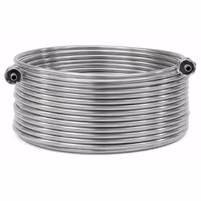 70-Foot Stainless Steel Jockey Box Coil with Fittings / 70-Foot SS Jockey Box Coil with Fittings