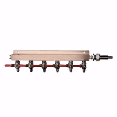 GovReg®  Controlled Air Distributor/Manifold- 6 way with 1/4 MFL Check Valves / GovReg®  Controlled Air Distributor/Manifold- 6 wa