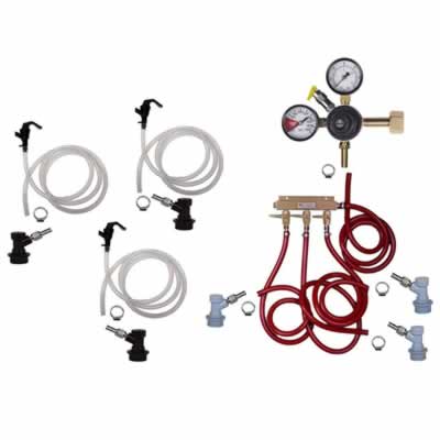 3 Faucet Basic Homebrew Kegerator Kit / 3 Faucet Basic Homebrew Kegerator Kit