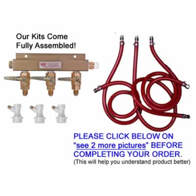 3-Way Gas Extension Kit for Keg Systems (Alternate View 2)