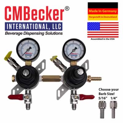 CMB Beer CO2 Regulator, 2 Body Secondary  - CMBecker International (Alternate View 2)