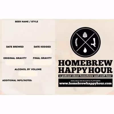 Homebrew Happy Hour Keg Labels 12 pk / Homebrew Happy Hour Keg Labels 12 pk