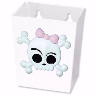 Girl Skull White Metal Cap Catcher / Girl Skull White Metal Cap Catcher