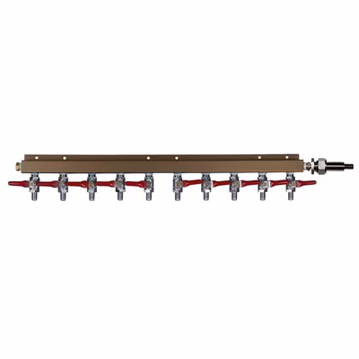 GovReg®  Controlled Air Distributor/Manifold- 10 way with 1/4 MFL Check Valves / GovReg®  Controlled Air Distributor/Manifold- 10 w