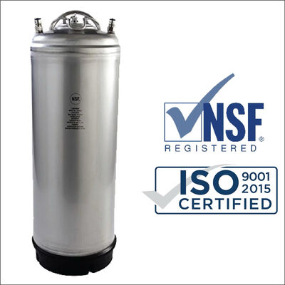 AEB 5 Gallon Ball Lock Keg - Stainless Steel Homebrew Keg (Alternate View 2)