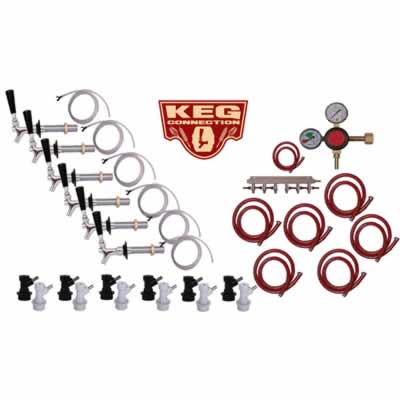 6 Faucet Fridge Homebrew Kegerator Kit (Alternate View 2)