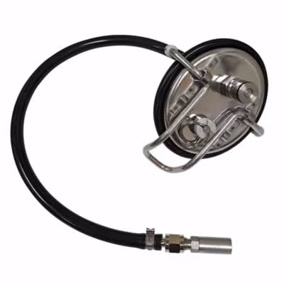 Stainless Steel Quick Carbonating Keg Lid for Beer, Soda, and More / Quick Carbonating Keg Lid