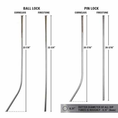 Used Liquid Out Dip Tube Replacement for Ball Lock and Pin Lock Kegs / Used Liquid/Out Dip Tube  Replacement