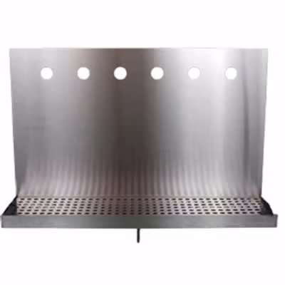 Drip Tray for 6 Faucets, 24" wide, with drain / Drip Tray for 6 Faucets, 24" wide, with drain