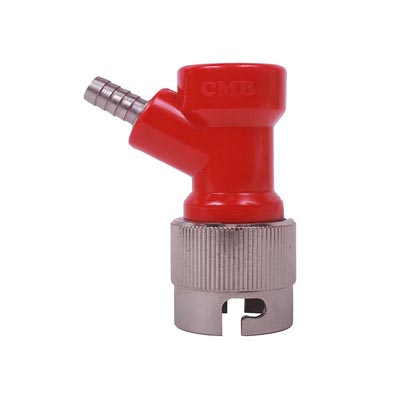 Pin Lock Disconnect Short w/ Metal Collar (Gas) 1/4" Barb / Pin Lock Disconnect Short w/ Metal Collar (Gas)