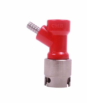 Pin Lock Disconnect Short w/ Metal Collar (Liquid) 1/4" Barb / Pin Lock Disconnect Short w/ Metal Collar (Liquid)
