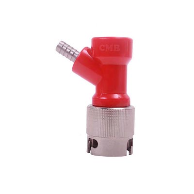 Pin Lock Disconnect Short w/ Metal Collar (Liquid) 3/8" Barb / Pin Lock Disconnect Short w/ Metal Collar (Liquid)