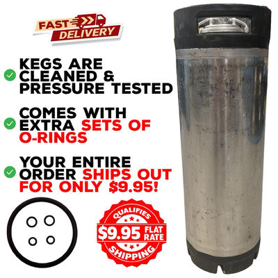 Used 5 Gallon Ball Lock Cornelius Keg (Pepsi Style) for Homebrewing and Soda - Cleaned and Tested (Alternate View 2)