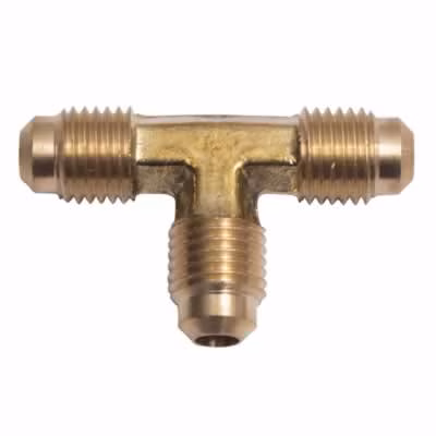 TEE, Brass 1/4"X1/4" Female Flaired (FFL) / TEE, Brass 1/4"X1/4" Female Flaired (FFL)