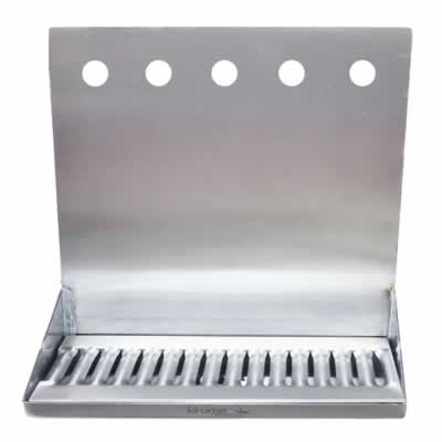 Drip Tray for 5 Faucets, 16" x 6-3/8" x 14" (w/ Drain) / Drip Tray for 5 Faucets, 16" x 6-3/8" x 14"
