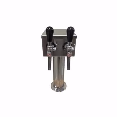 Two Faucet T Tower with 2 CMB SS Flow Control V10 Faucet and Shanks / Two Faucet T Tower with 2 CMB SS Flow Control V10