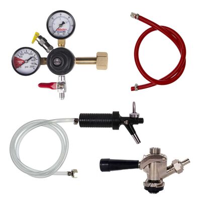 1 Tap Event Keg Kit with Flow Control Faucet and Dual Gauge Regulator / 1 Tap Event Keg Kit with Flow Control Faucet