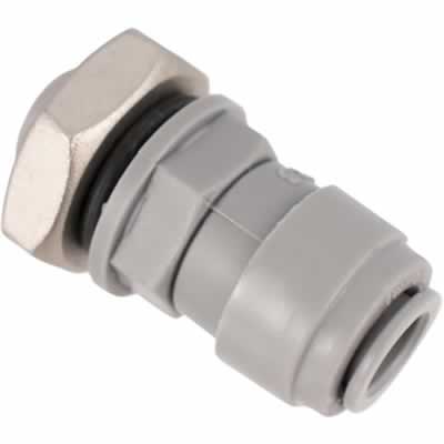 Duotight Push-In Bulkhead Fitting - 8mm (5/16") x 1/4" BSP / Duotight Push-In Bulkhead - 8 mm (5/16 in.) x 1/4
