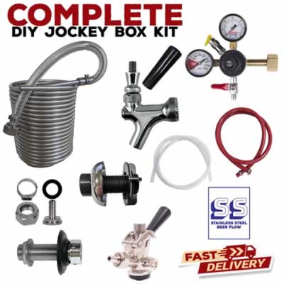 One Faucet Jockey Box Kit with 50' Coil - All Stainless Steel Beer Flow DIY Kit (Alternate View 2)