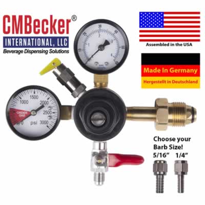 CMB Commercial Nitrogen Beer Gas Regulator for Draft Systems (Alternate View 2)