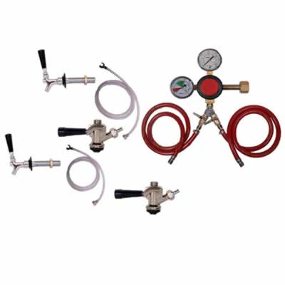 2 Faucet Fridge Commercial Kegerator Kit / 2 Faucet Fridge Commercial Kit