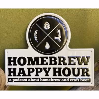 Homebrew Happy Hour Aluminum Bar Sign / Homebrew Happy Hour Aluminum Bar Sign